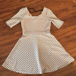 Girls Pink polka dot dress